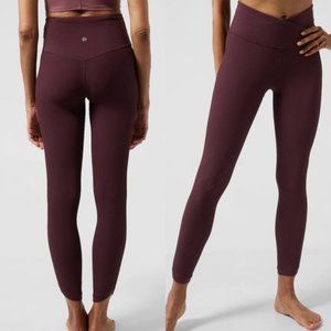 Athleta Elation Crossover Rib 7/8 Tight Spiced Cabernet XS/P